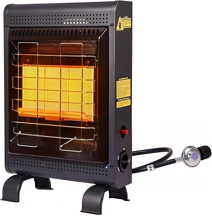 Portable propane heater 18,000 BTU for outdoor tailgating