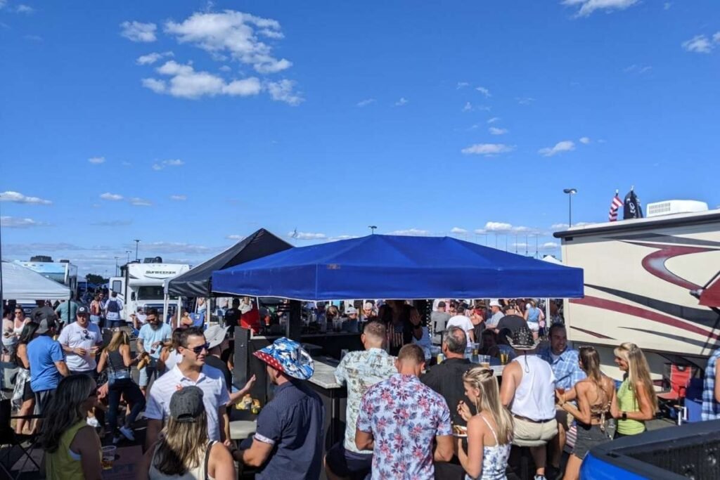 Game day parking lot setup