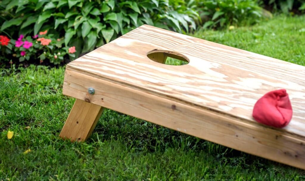 modern DIY bean bag toss game
