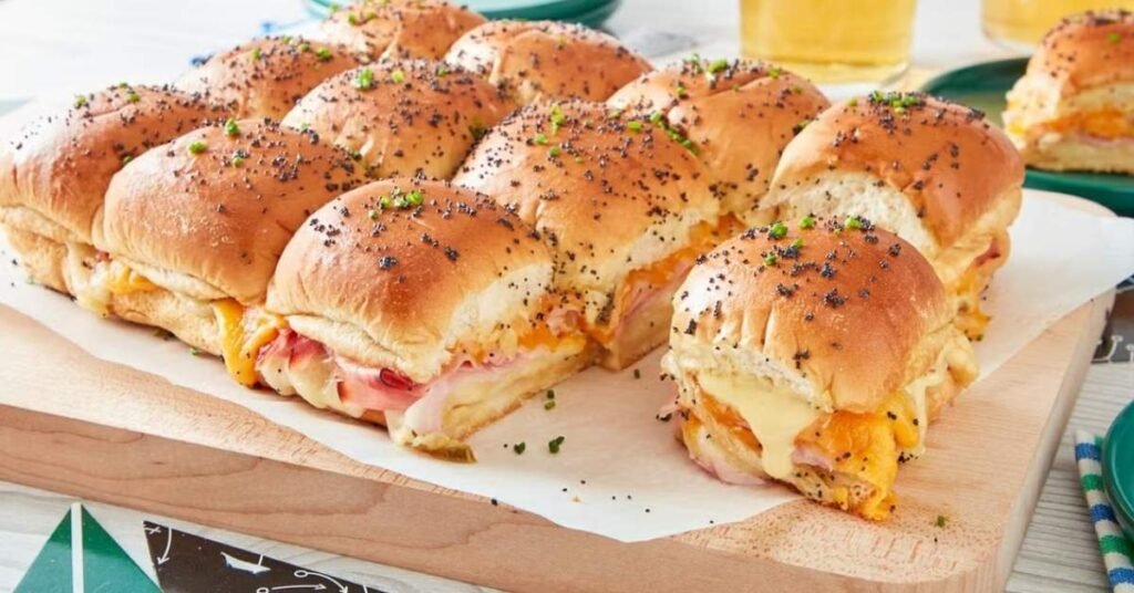 Tailgating Snacks: 26 Easy, Tasty & Crowd-Pleasing Party Ideas 9 ham and cheese sliders