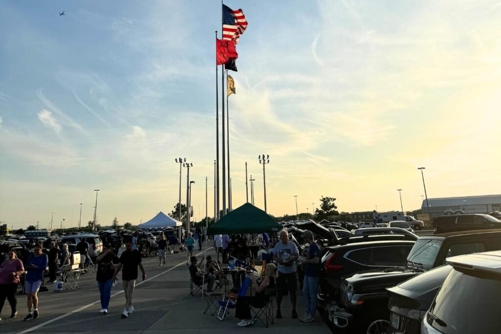 Game day parking lot setup